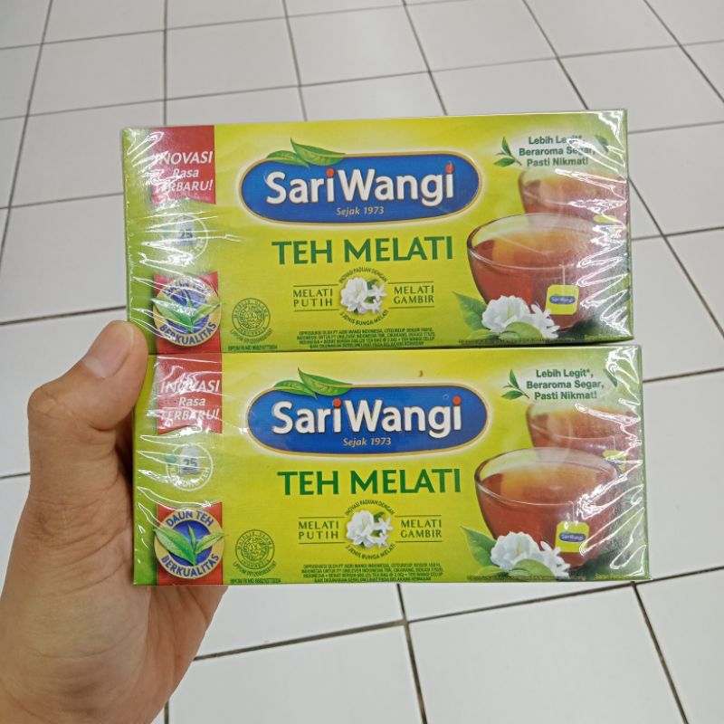 

Dapat 2 pcs Sariwangi Teh Melati isi (25 kantong x 2 = 50 kantong)