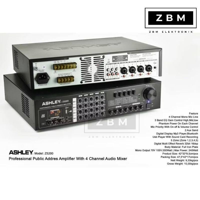 POWER AMPLIFIER ASHLEY Z5200 Z 5200 ORIGINAL