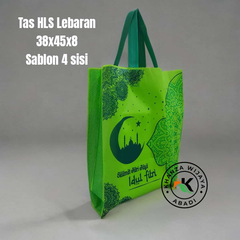

Goodie Bag Idul Fitri 38x45x8 / Tas Spunbond Lebaran 38x45x8 / Sablon 4sisi / Harga Satuan