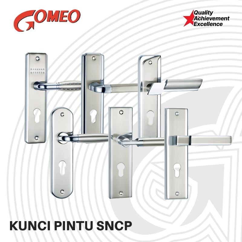 GOMEO Handle Kunci Pintu Set Putih SNCP Tanggung Besar