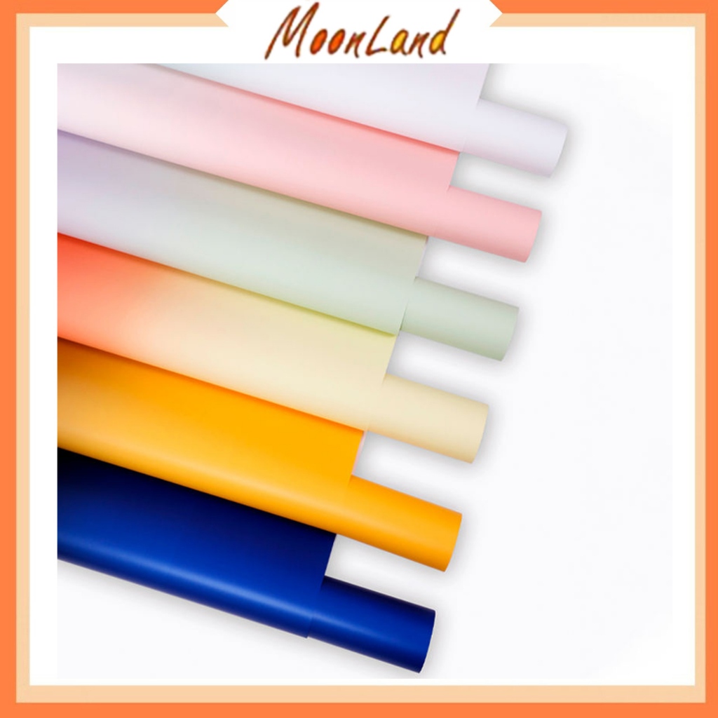 

20 Lembar Kertas buket cellophane gradient Flower Wrapping Paper Florist kb6201