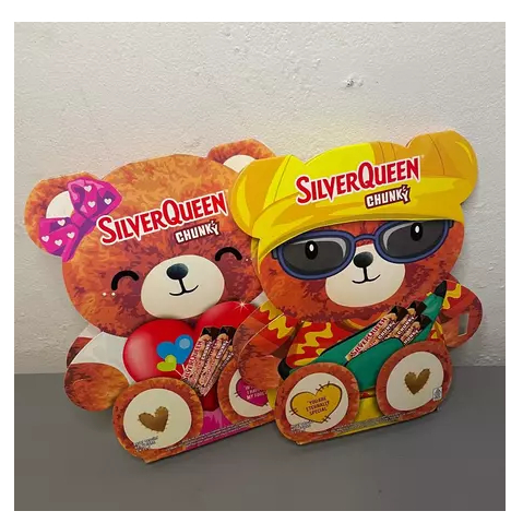 

silverqueen chunkybar edisi valentine bear mede isi 3 pcs x 26gr