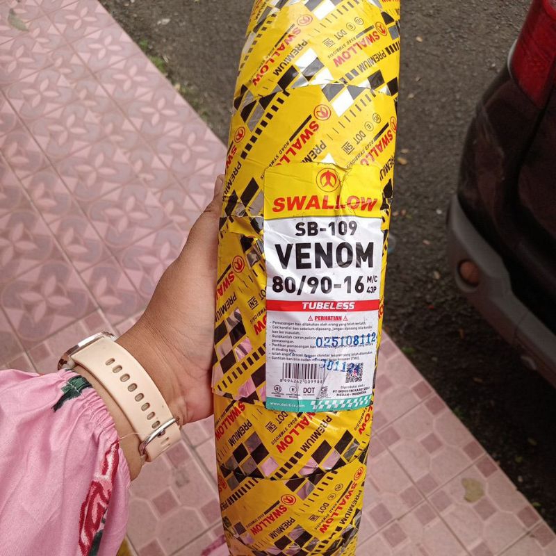 Ban Luar  80/90 Ring 16 Sepeda Motor TUBLESS SWALLOW