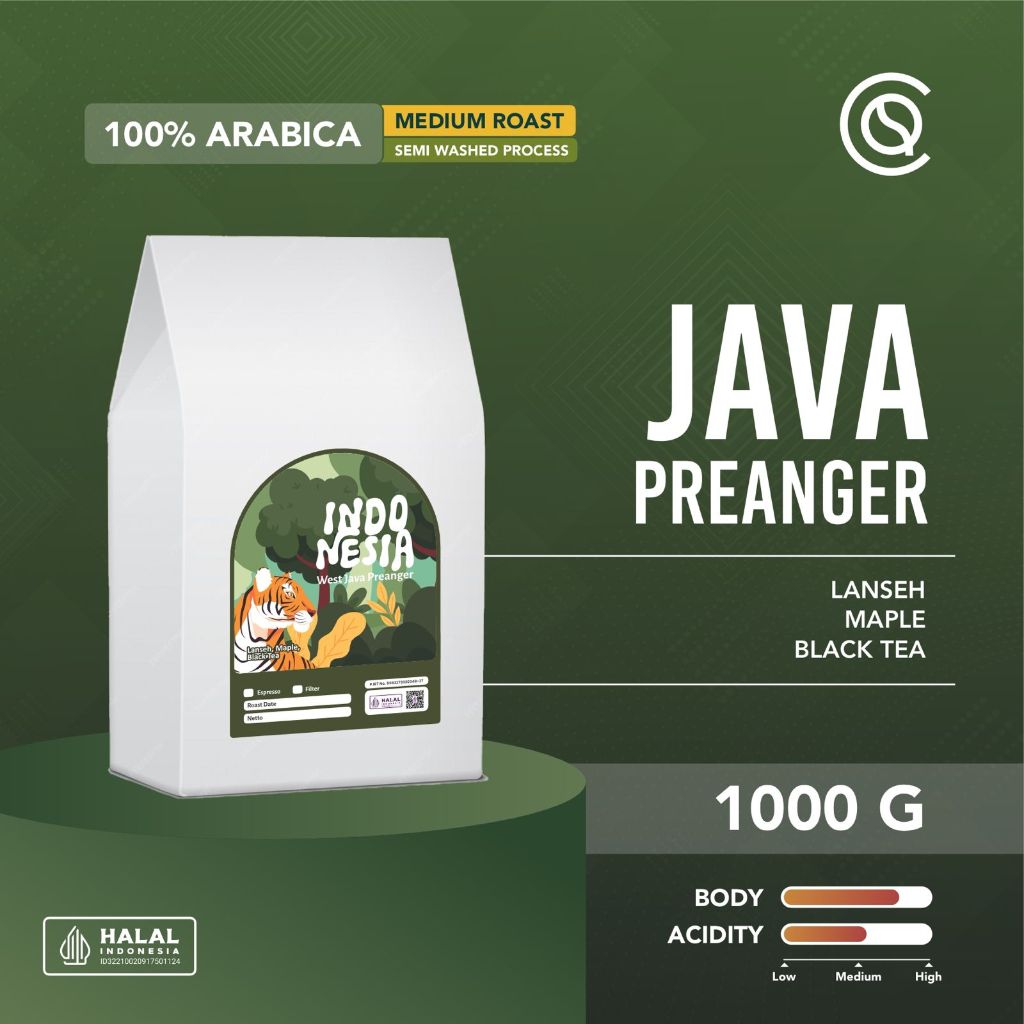 

COFFEEHQ WEST JAVA Preanger Semi Washed 1Kg