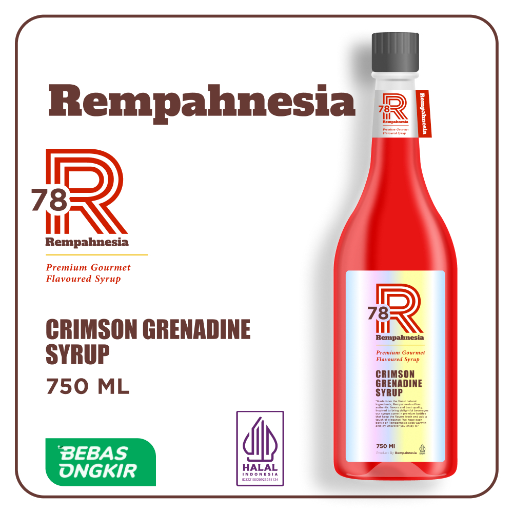 

Syrup Crimson Grenadine / Sirup Rasa Crimson Grenadine Premium 750ml / Rempahnesia Syrup