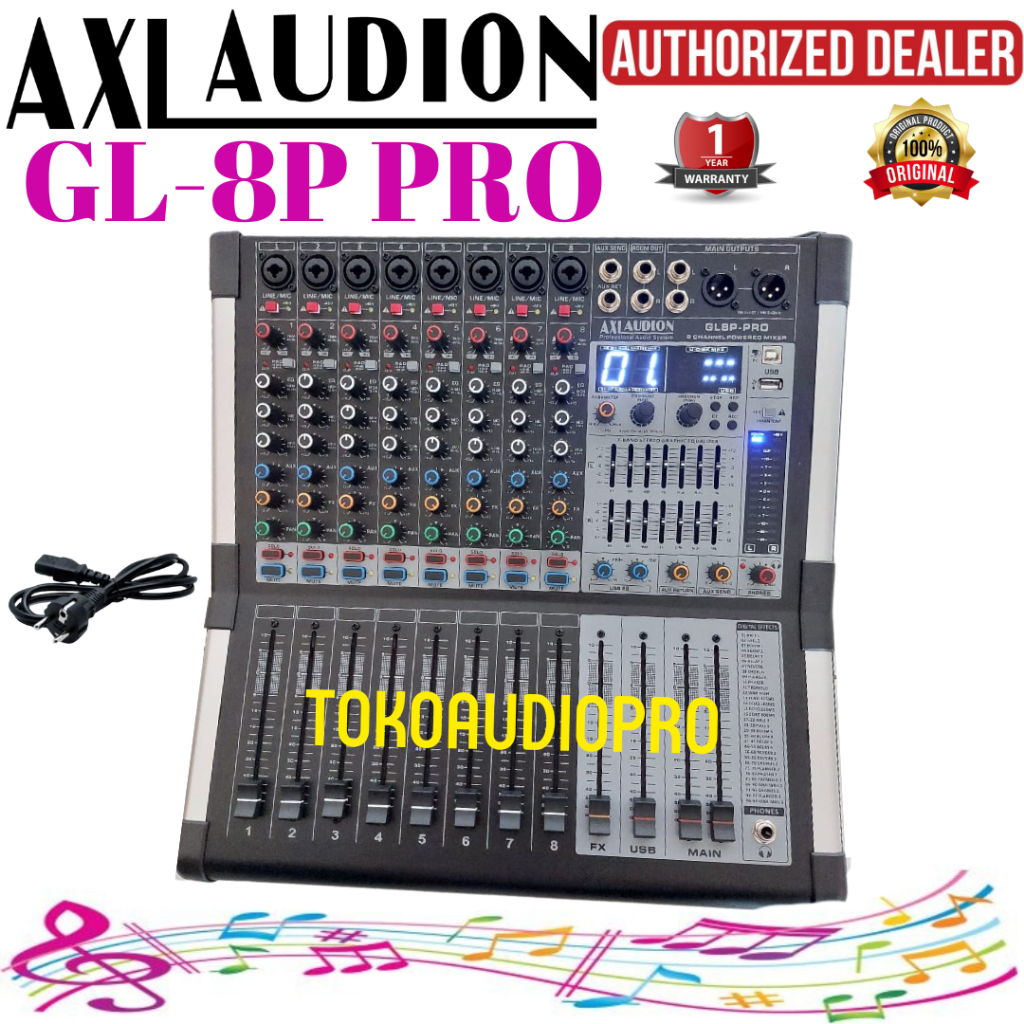 AXL Audion GL8P Pro Power Mixer Original Axl GL-8P Pro