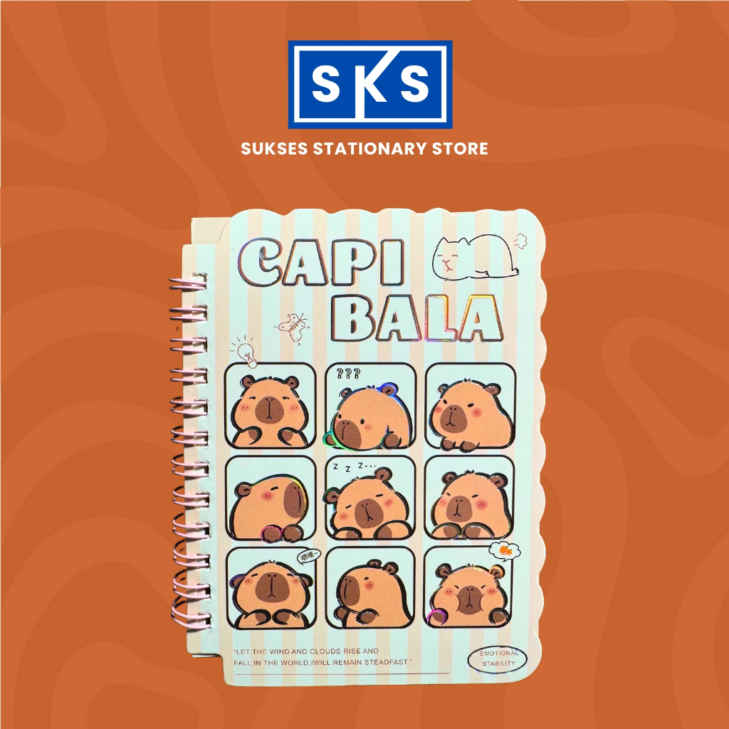 

Buku Tulis Spiral Capybara - Ukuran A6