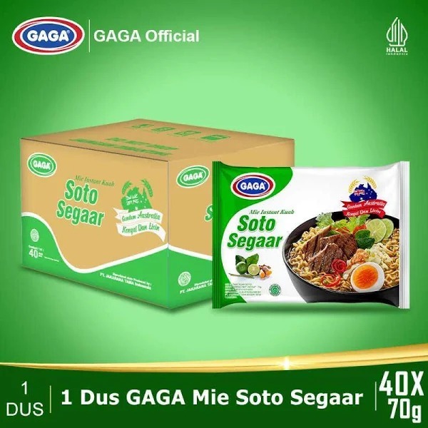 

Mie GAGA Soto Segar/Goreng Spesial 1 DUS isi 40pcs - Mie Instan