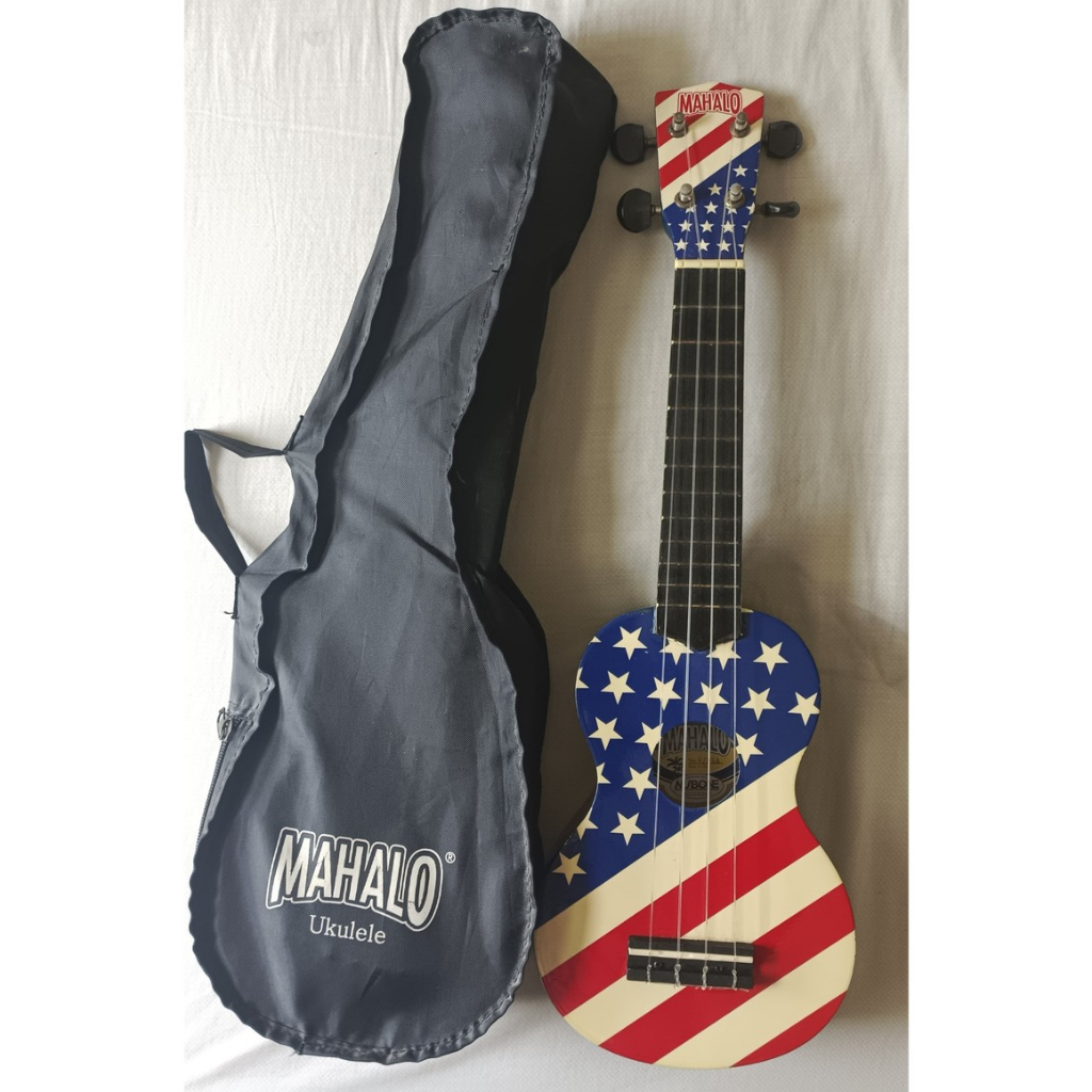 Boleh Nego | Khusus Instant & Sameday | Preloved Second Ukulele Mahalo USA Flag Original