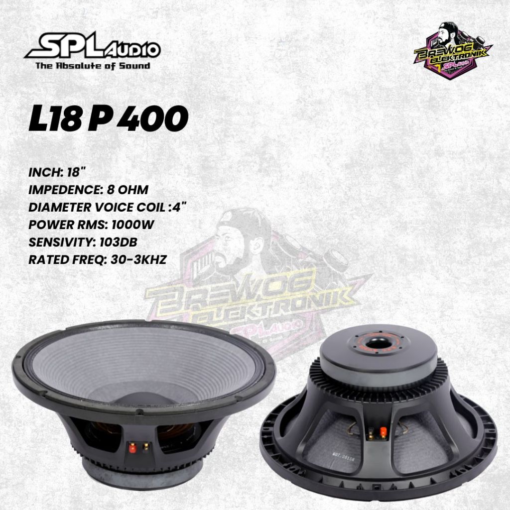 SPEAKER SPL 18 INCH L18P400 ORIGINAL BREWOG SPL AUDIO