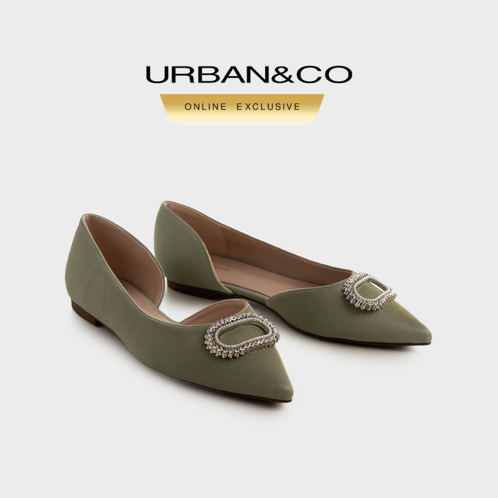 URBAN&CO Loraine Woman Flatshoes Sepatu Sandal Kerja Slip On Wanita Kekinian