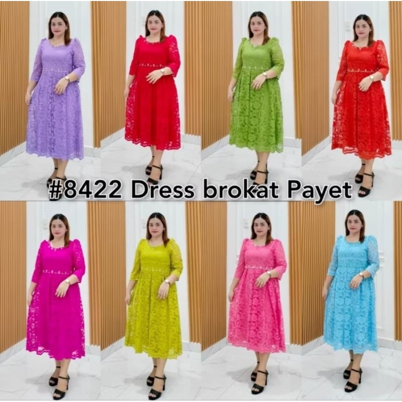 BISA SERAGAMAN DRESS BRUKAT ELGHANA 8422