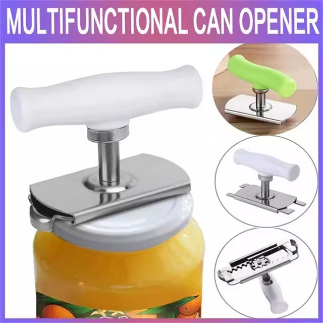 (AJ) ALAT PEMBUKA TUTUP KALENG / PEMBUKA KALENG MAKANAN / ALAT PEMBUKA KALENG MULTIFUNGSI