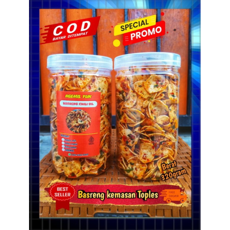 

BASRENG CHILLI OIL KEMASAN TOPLES 1000ml berat -+ 320gr