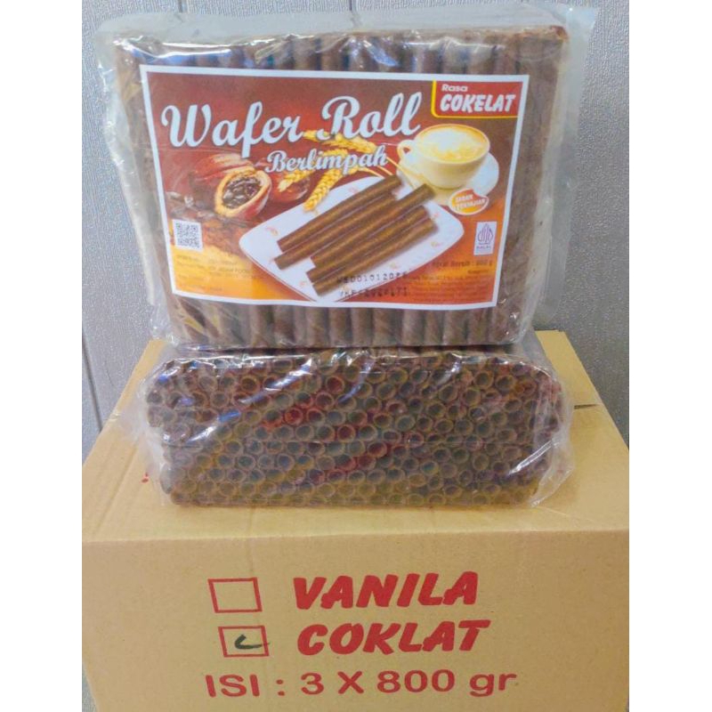 

Wafer roll mezzo coklat vanila