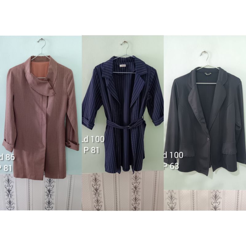 Jas Blazer Long Coat Wanita Preloved