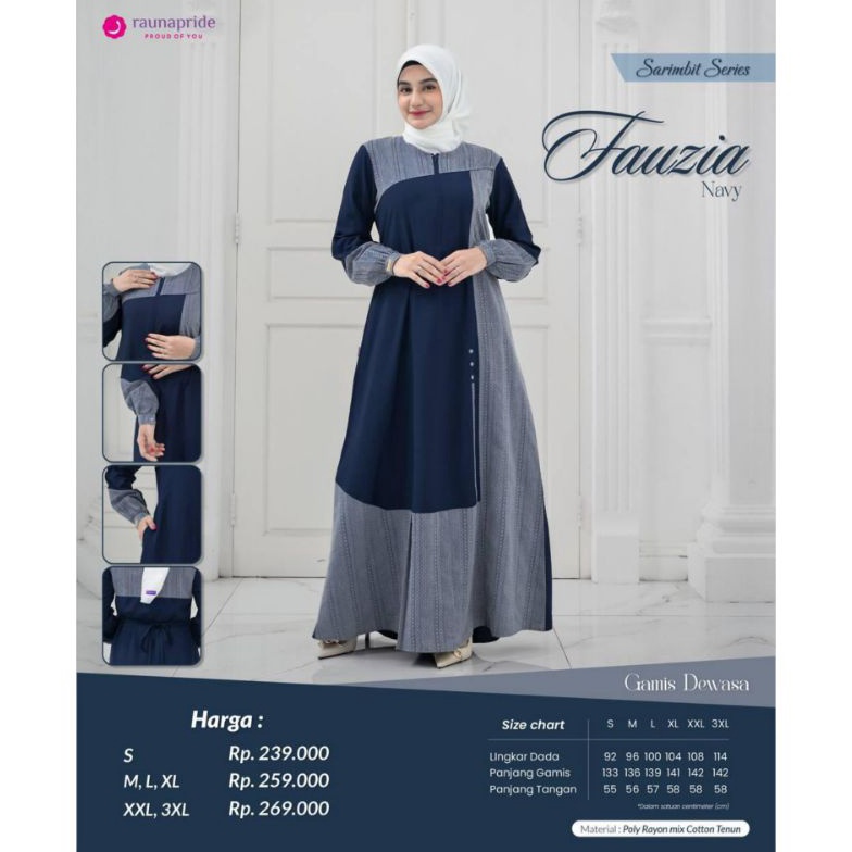 Produk Terbaik SARIMBIT FAUZIA Navy by Rauna Pride Sarimbit Rauna Fauzia Series Navy