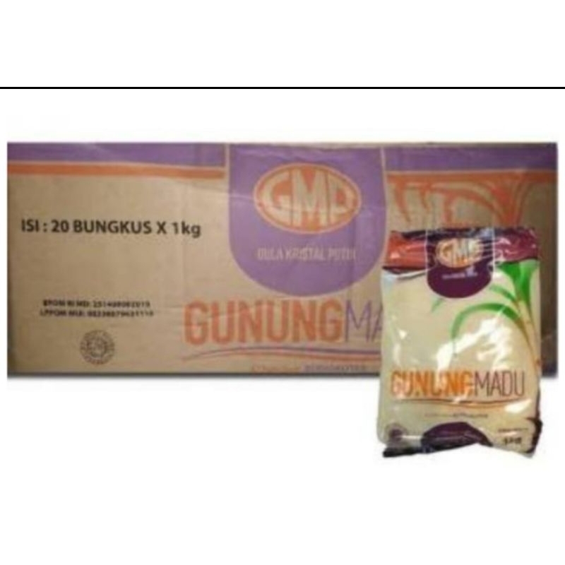 

1 dus gula pasir gmp isi ( 20 pcs ) ukuran 1kg/pcs