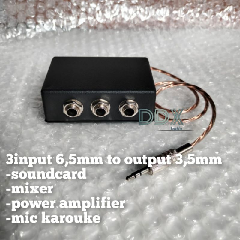 paralel mic 3input 6,5mm to 3,5mm