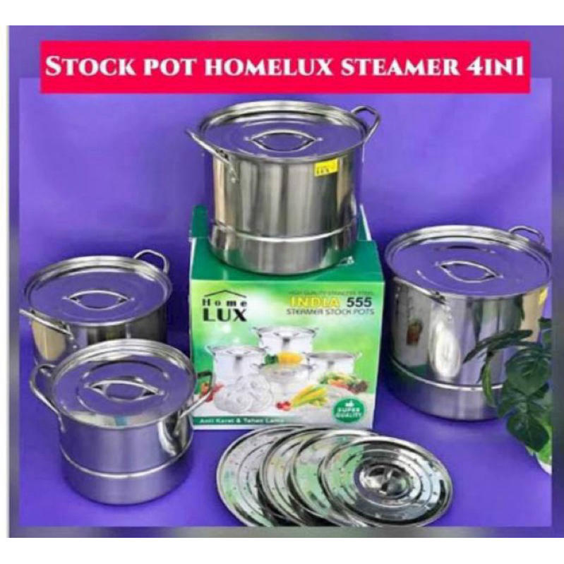 NSP-Home Lux Steamer Stock Pot 4INI India 555