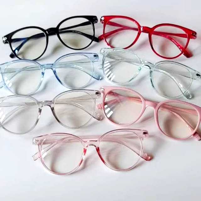 FANSTORE_PKU - Kacamata Lensa Anti Radiasi High Quality Komputer Handphone Unisex Koreaan Retro Bing