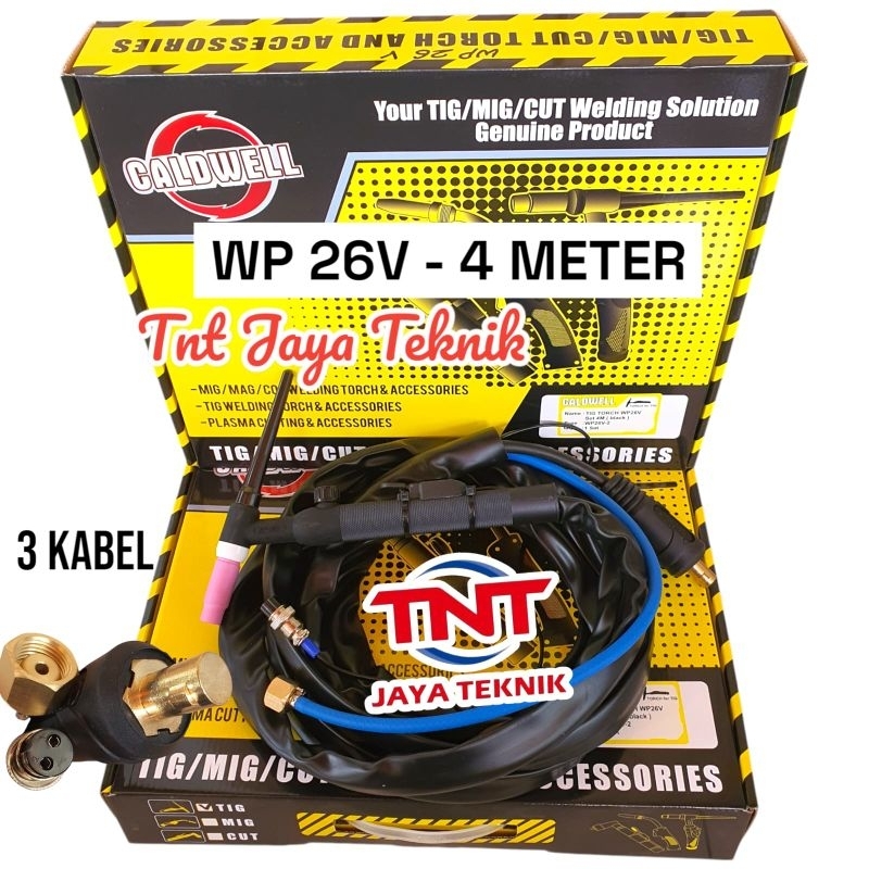TIG TORCH STANG LAS ARGON CALDWELL WP26V - 4 METER / STANG LAS ARGON CALDWELL WP26V WP 26