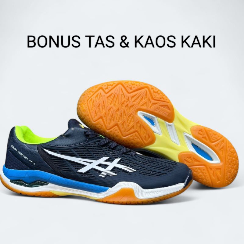 Sepatu Tenis Court Control FF Sepatu Court Control Bonus Tas dan Kaos Kaki