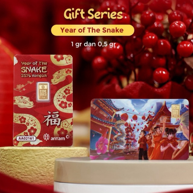 Logam Mulia Antam Gift Series Imlek Year of The Snake 2576 Kongzili - LM ANTM CNY Shio Ular 2025
