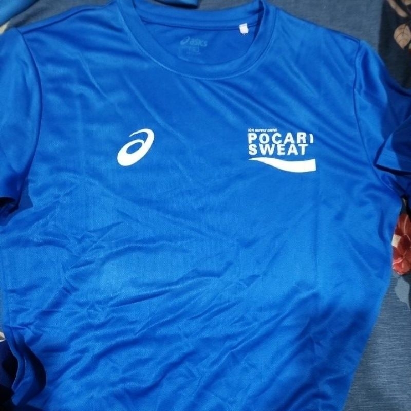 jersey Asics Pocari Sweat Bandung Marathon size M P=69 L=48 preloved