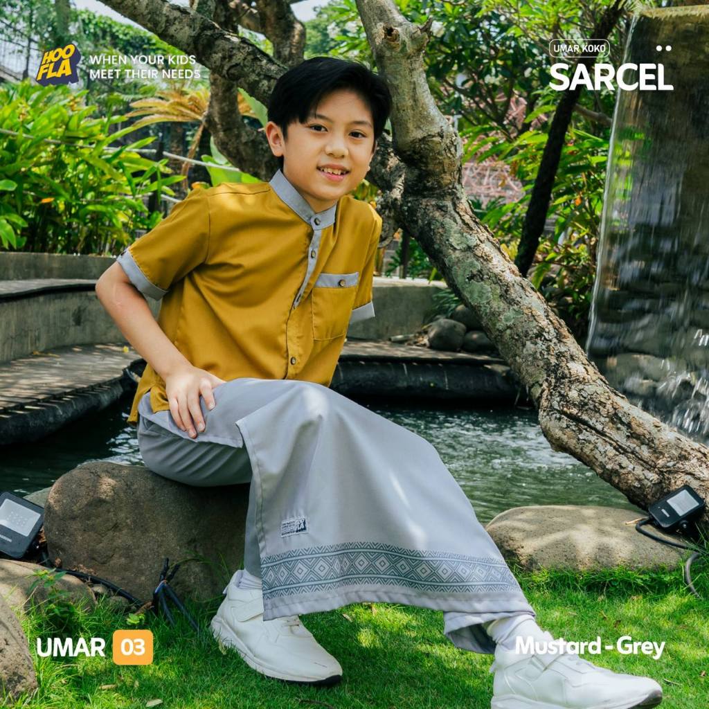 Sarung Celana Koko Setelan Anak Laki Laki Usia 3 - 12 Tahun Hoofla Baju Koko Setelan Celana Sarung