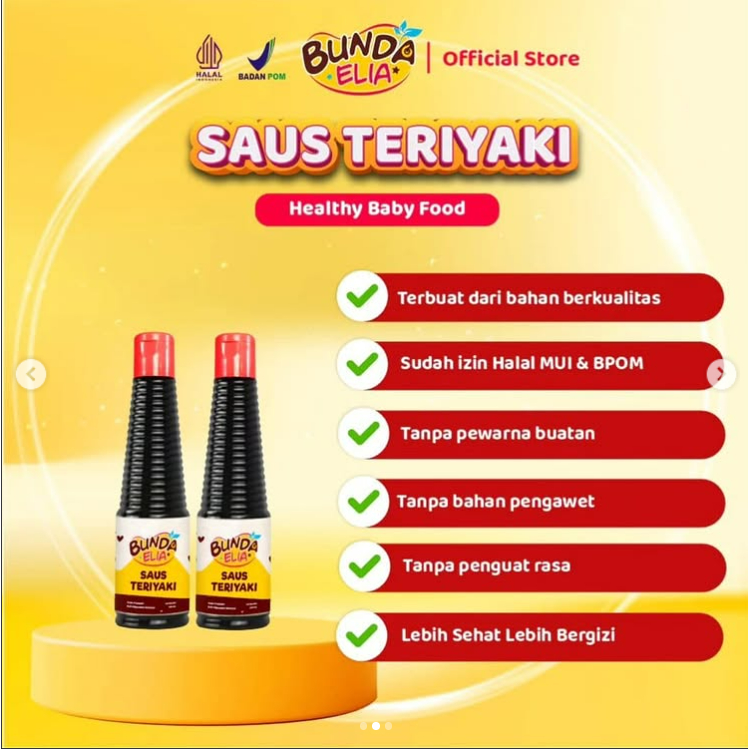 

RB BUMBU BUNDA Elia Saus Teriyaki - Saus Tiram - Non MSG - Non Pengawet - Bumbu MPASI Anak - MyMom