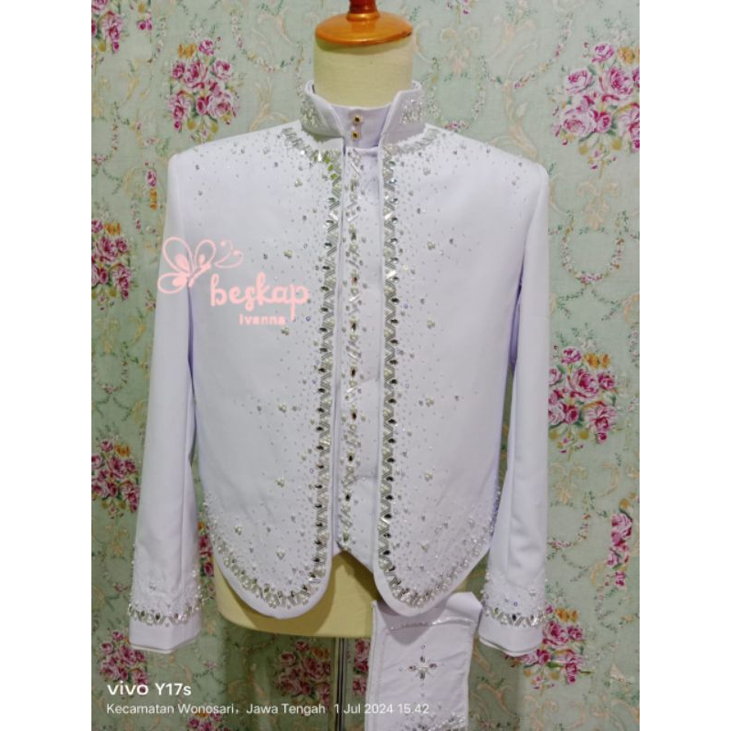 beskao jawa/beskap pengantin/beskap putih