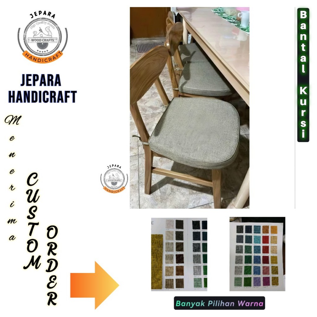 Busa Kursi Makan Ropan | Bantal Kursi Ropan | Kursi Ropan Jati | Kursi Makan Jati | Kursi Jati