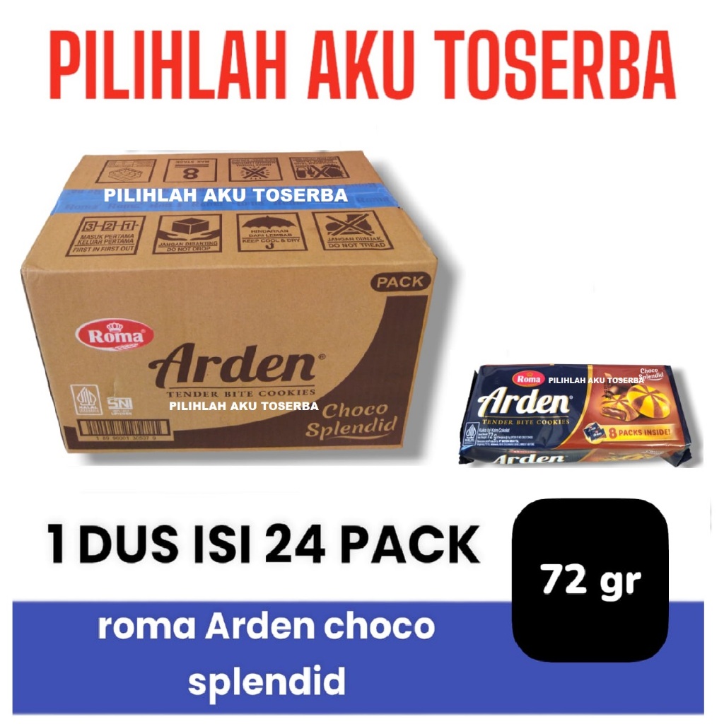 

Roma ARDEN Choco Splendid KEMASAN PACK - ( HARGA 1 DUS )