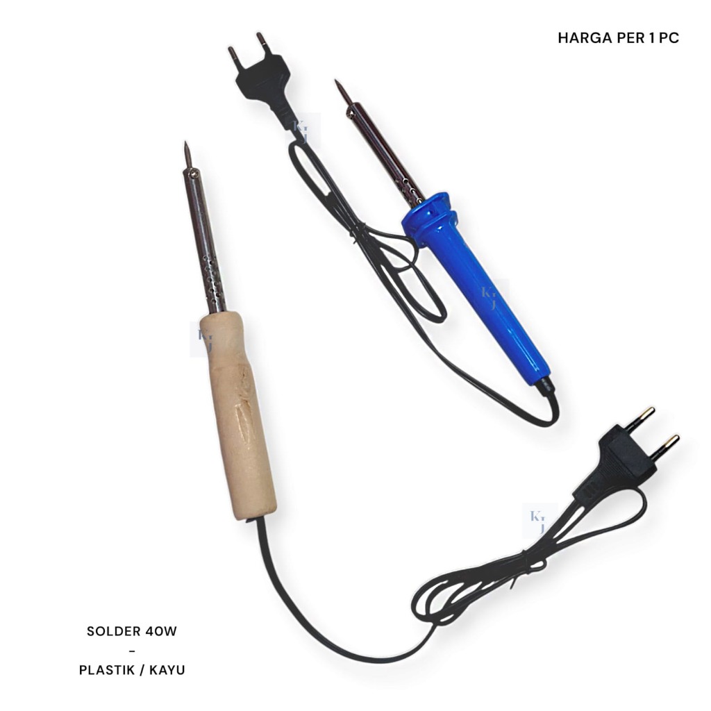 Solder Kayu / Plastik 40 Watt Visero / Pioline / ATN dengan Ujung Solder Biasa