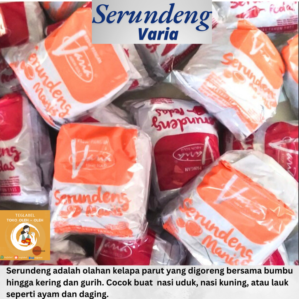 

Serundeng Varia ( Manis dan Pedas ) 250 Gram Srundeng Solo Halal Tanpa Pengawet