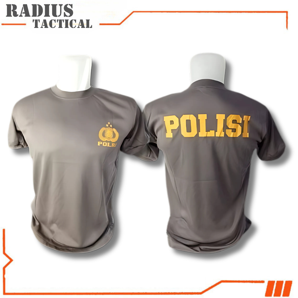 Baju Kaos Dalam PDL Polisi / Kaos Dalam Polri / Kaos Polisi coklat