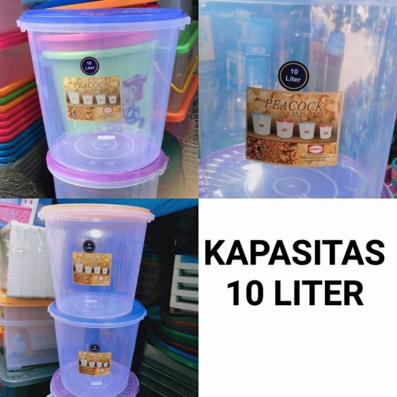 toples kerupuk toples plastik shinpo kapasitas 10 liter