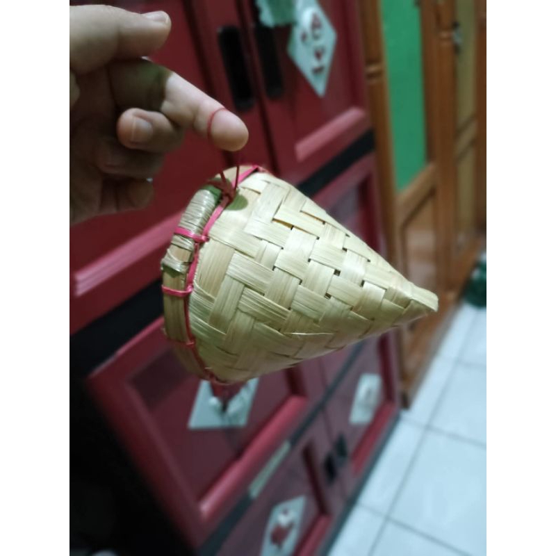 kukusan kerucut mini 10 cm / kukusan bambu mini
