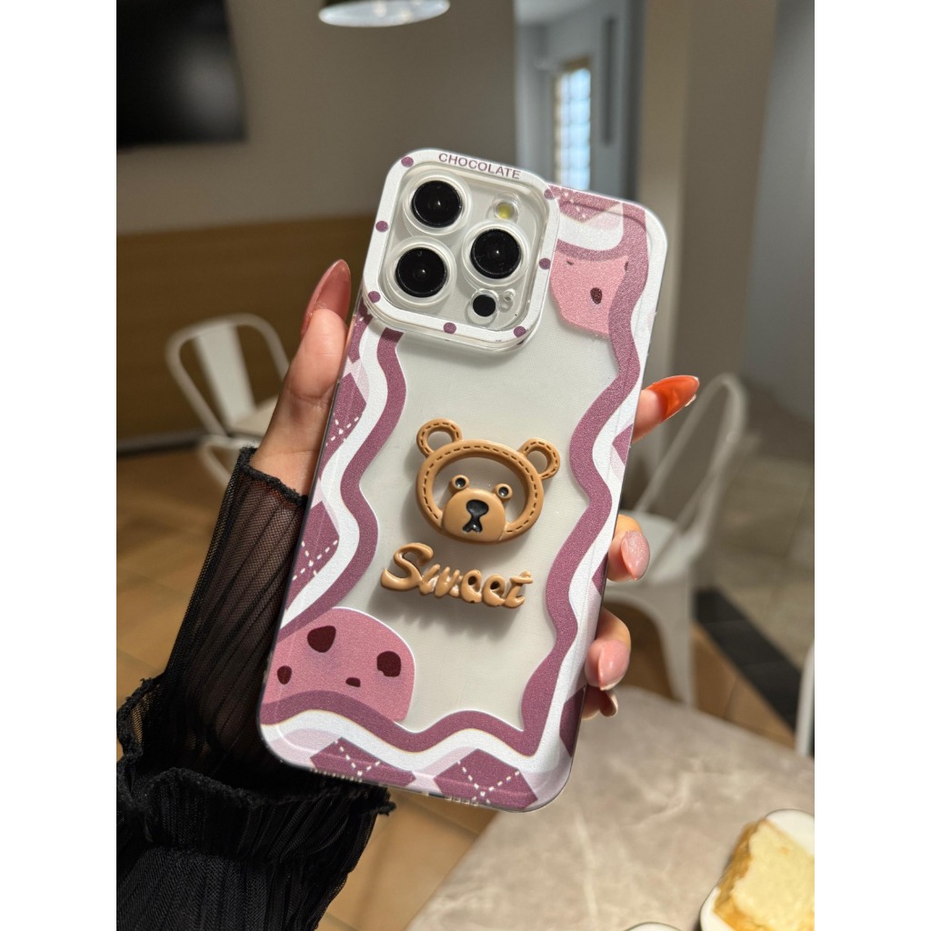 SS112 Case 3d Brown Sweet Bear Softcase Casing Hp Compatible For XIOMI REDMI NOTE 7 8 9 PRO 10 11 PO
