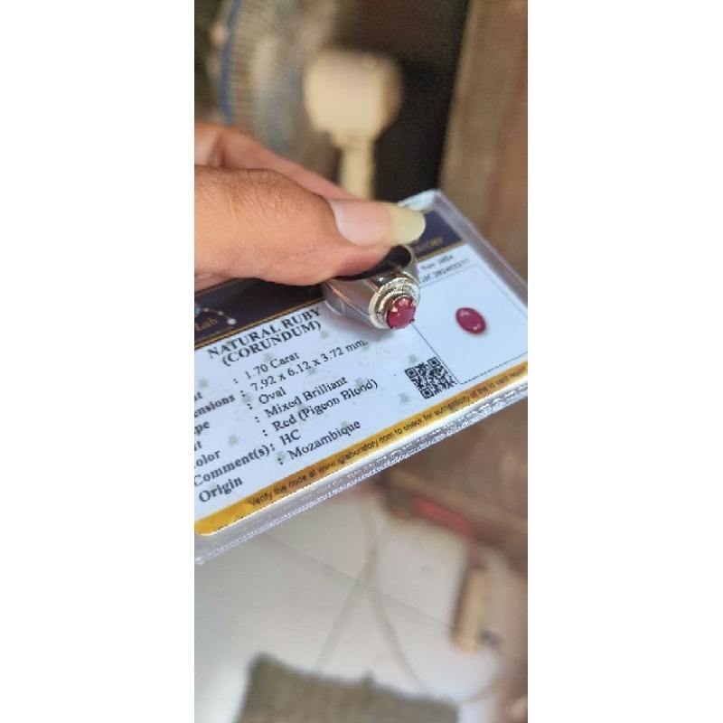 batu cincin ruby pigeon blood