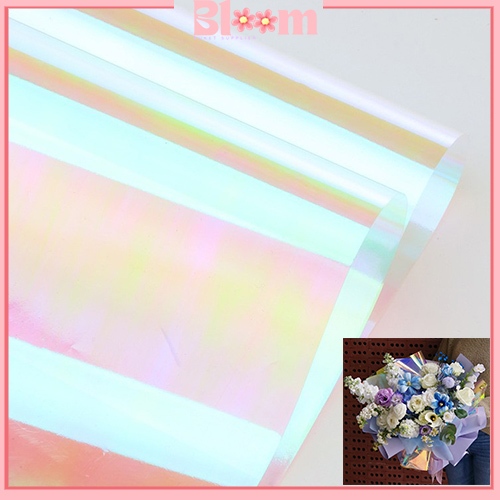 

Plastik OPP holographic rainbow pelangi kertas bunga wrapping paper kb6045
