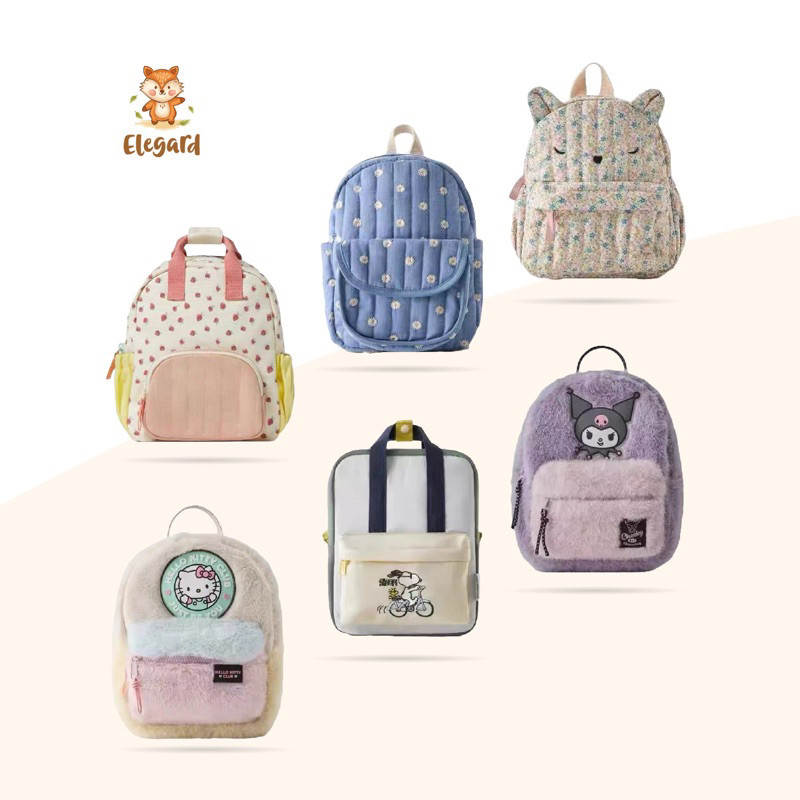 Zara Kids Backpack | tas anak zara/ tas ransel anak minnie mickey snoopy dino