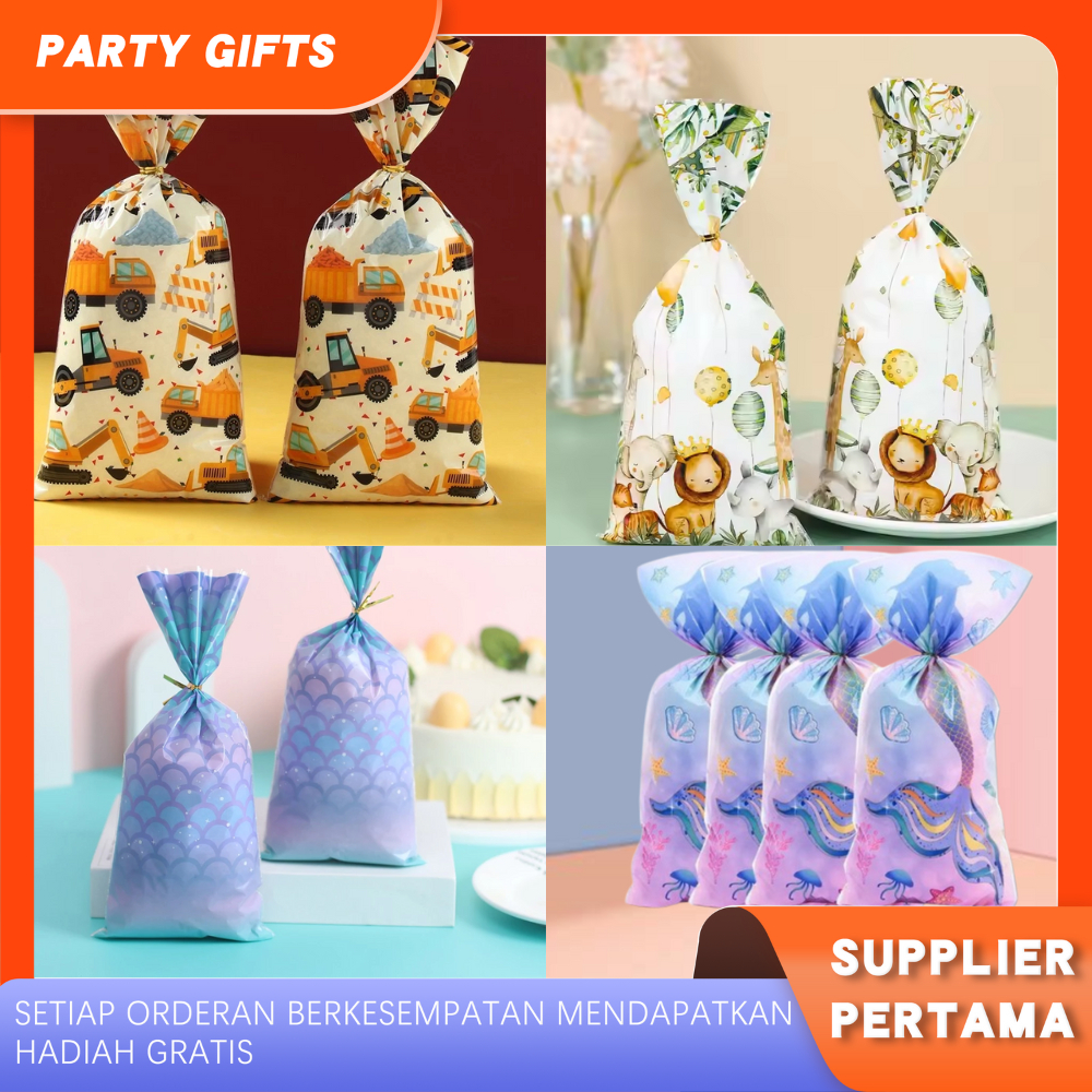 

PARTYGIFTS 10pcs Plastik Snack Karakter Mermaid Perlengakapan Dekorasi Ulang Tahun