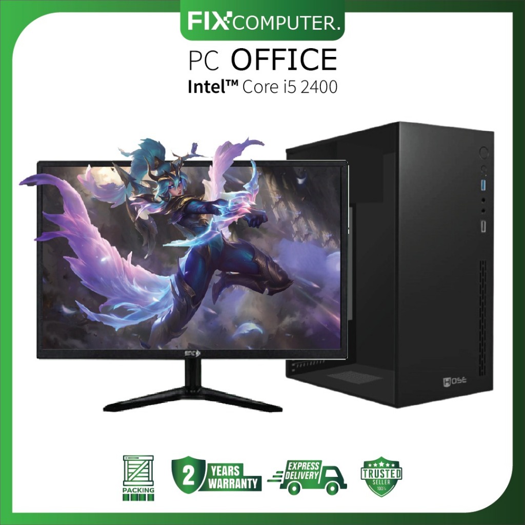 Komputer Full Set Murah Intel Core i5 SSD 128Gb RAM 16Gb Monitor LED 19inch Lengkap Siap Pakai