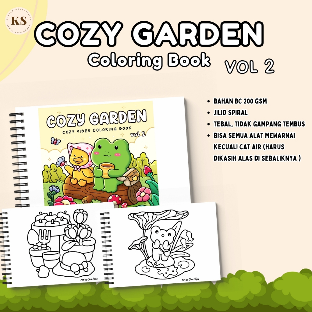 

COZY GARDEN VOL 2 Healing Partner Cozy Coloring Book Activity For Kids & Adults