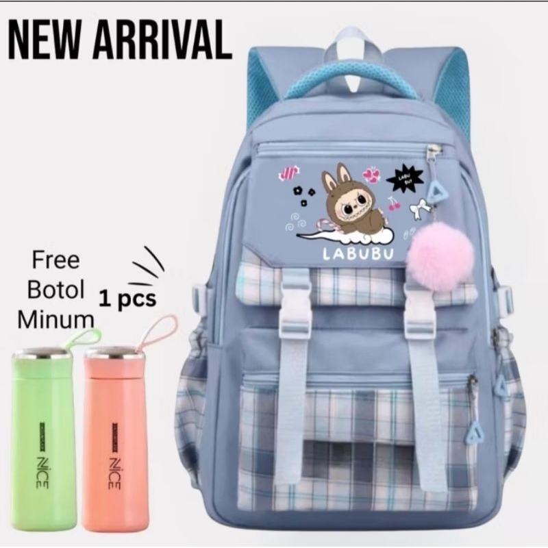 Tas Ransel anak labu awan Ransel Bonus botol minum