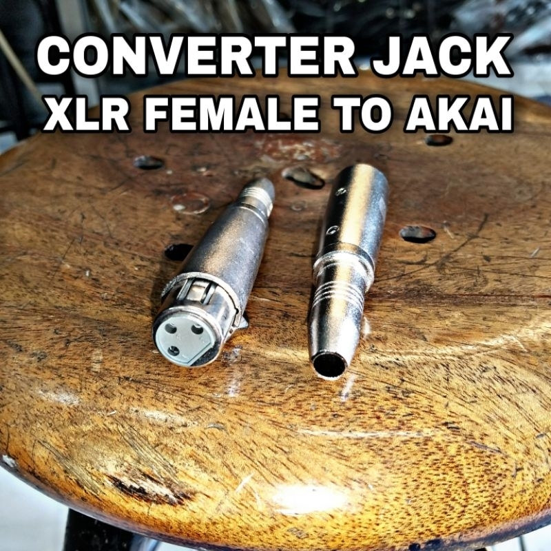 CONVERTER JACK XLR FEMALE TO AKAI ADAPTOR JACK CANON TO AKAI SAMBUNGAN JEK CANON TO AKAI