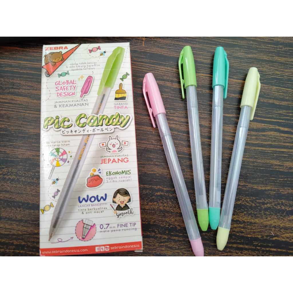 

BOLPEN PIC CANDY / BOLPEN TINTA HITAM /BOLPEN 0.7