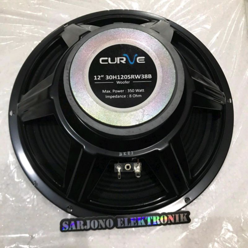 Speaker Curve 12 Inch Woofer 30H12 SRW38B 30H12SRW38B Subwooferr Bass Spiker + kardus